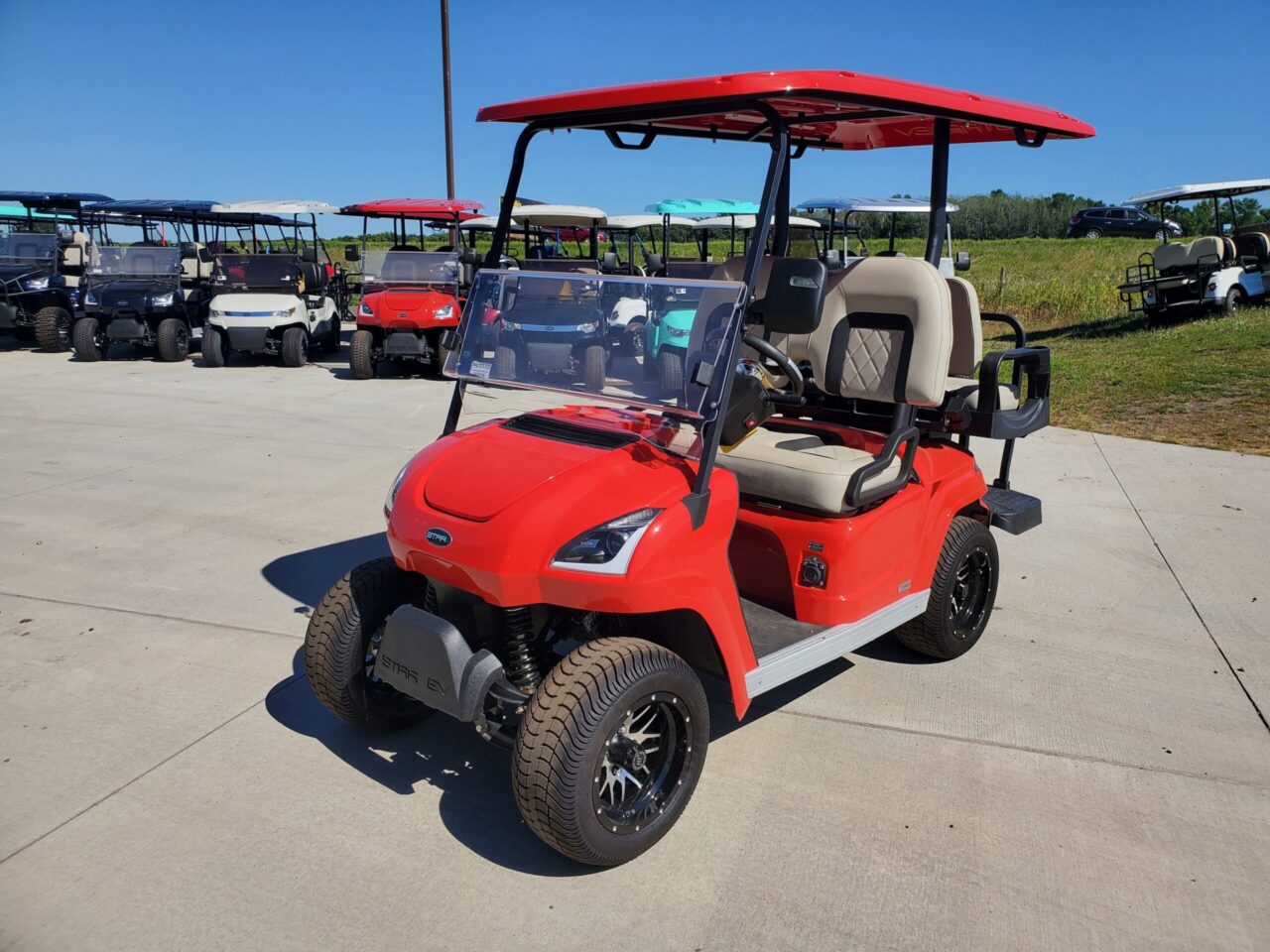 2023 Star EV Sirius 2+2 Electric Golf Cart LSV, Torch Red For Sale