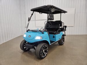 2024 Evolution Classic 4 Pro Lithium Ion Golf Cart, Limited Edition Sky Blue For Sale